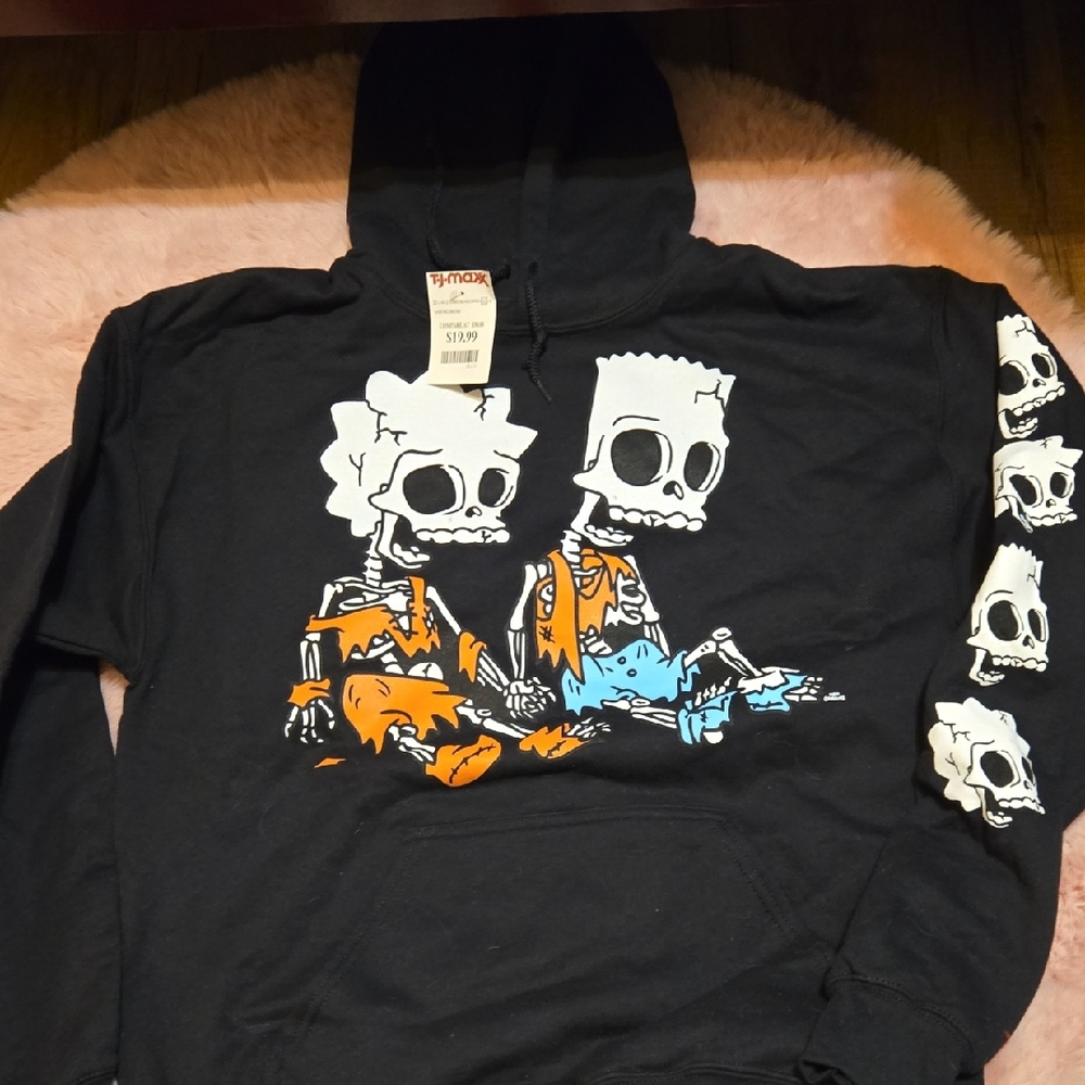 Black Skeleton Graphic Hoodie